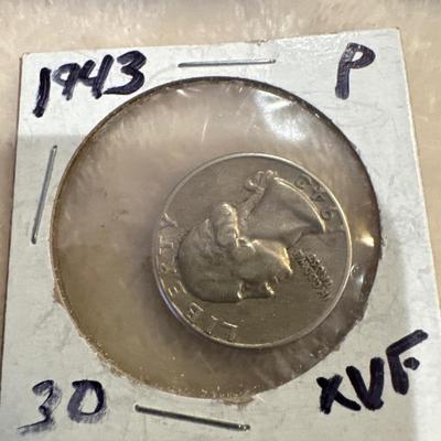 1943 P GEORGE WASHINGTON.25c silver XVF