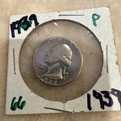 1939 P GEORGE WASHINGTON .25c XVF