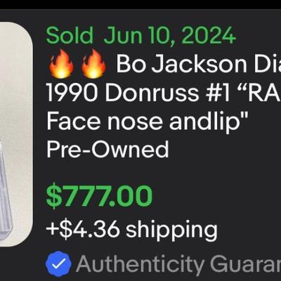 1990 DONRUSS BO JACKSON KC ROYALS MULTIPLE ERRORS WHITE DOT LIP AND NECK RECENT SALES 777