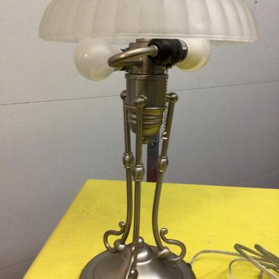 Metal and Glass Desk/Table Lamp