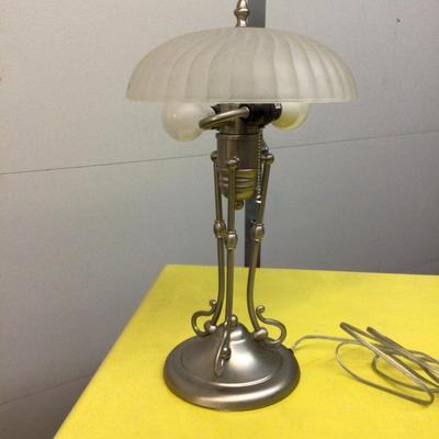 Metal and Glass Desk/Table Lamp