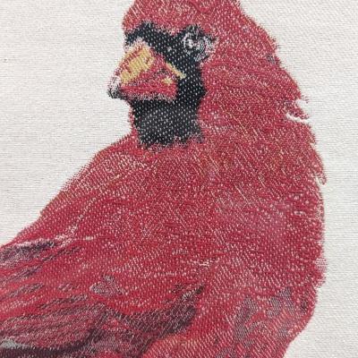 Framed Cloth Red Cardinal on Branch 16" x 20"