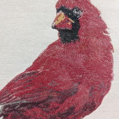 Framed Cloth Red Cardinal on Branch 16" x 20"