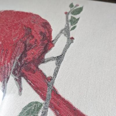 Framed Cloth Red Cardinal on Branch 16" x 20"