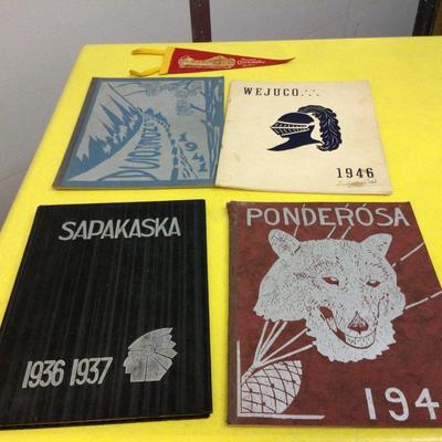 Vintage Annuals and Dickinson Felt Flag