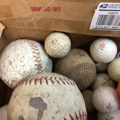 Baseball, Softball, Golf Balls, 76 Gas Antenna Styrofoam Ball lot.