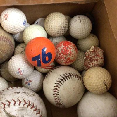 Baseball, Softball, Golf Balls, 76 Gas Antenna Styrofoam Ball lot.