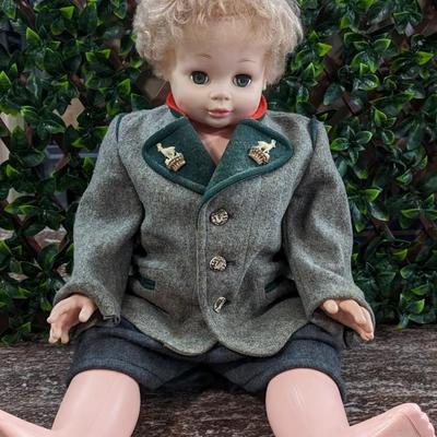 Vintage Eugene Doll 1978 53100 Jacket Gray Handmade Shorts Overalls Pinned