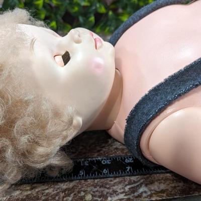 Vintage Eugene Doll 1978 53100 Jacket Gray Handmade Shorts Overalls Pinned