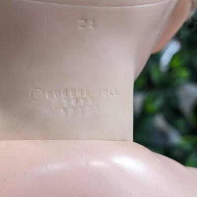 Vintage Eugene Doll 1978 53100 Jacket Gray Handmade Shorts Overalls Pinned