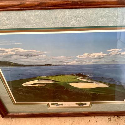 4 framed Golf art prints