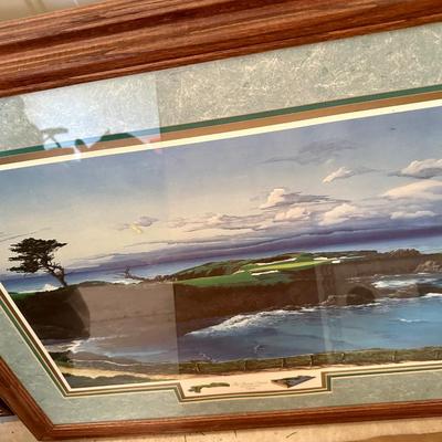 4 framed Golf art prints
