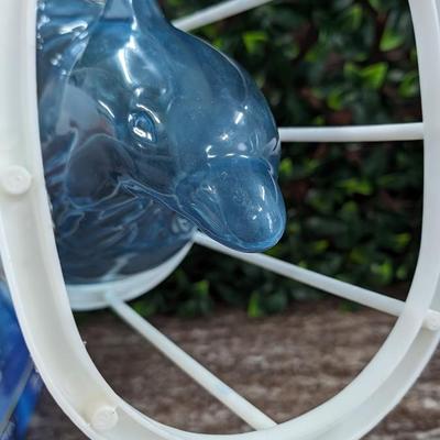 Vintage Ice Art Sculpture Dolphin #93257 Plate Punch Bowl Display