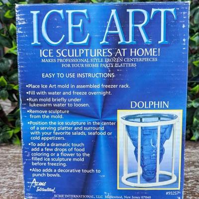Vintage Ice Art Sculpture Dolphin #93257 Plate Punch Bowl Display