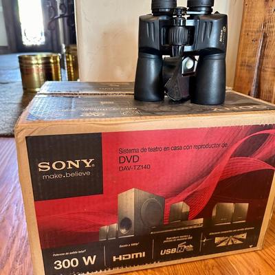 Sony DVD New in box and a pair of binoculars