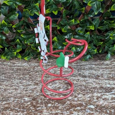 Christmas Santa Wine Bottle Topper Metal with Wine Glass Holder Arms Detachable