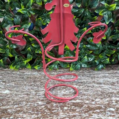 Christmas Santa Wine Bottle Topper Metal with Wine Glass Holder Arms Detachable