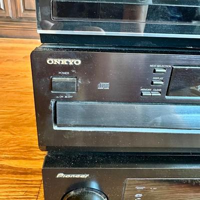 Toshiba BlueRay Player, Onkyo 6 disc CD changer, Pioneer Receiver