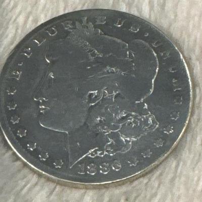 1886 MORGAN O XVF 1$ U S coin