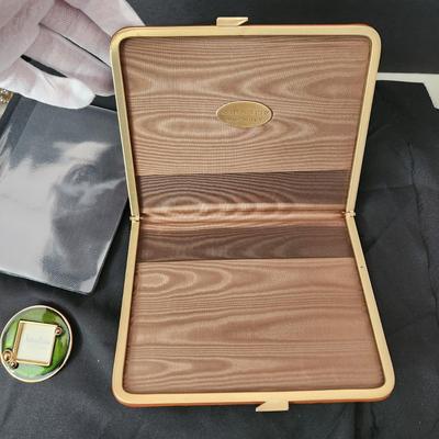 Jay Strongwater Brown Leather Made in Italy Photo Album Swarovski Crystals