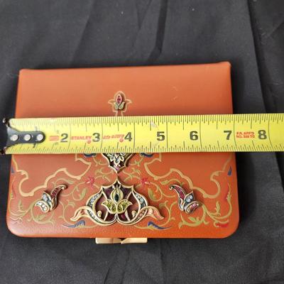 Jay Strongwater Brown Leather Made in Italy Photo Album Swarovski Crystals