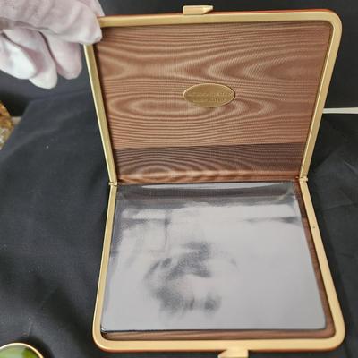 Jay Strongwater Brown Leather Made in Italy Photo Album Swarovski Crystals