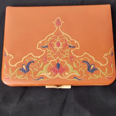 Jay Strongwater Brown Leather Made in Italy Photo Album Swarovski Crystals