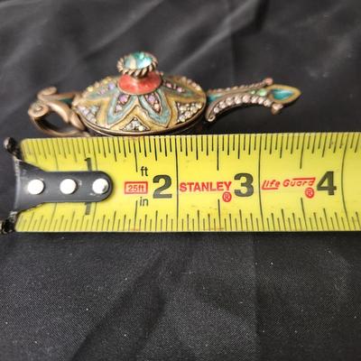 Jay Strongwater Genie Lamp Trinket Holder Box