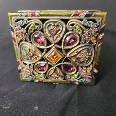 Jay Strongwater Jeweled Trinket box Hinged Top