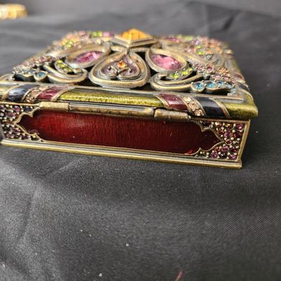 Jay Strongwater Jeweled Trinket box Hinged Top