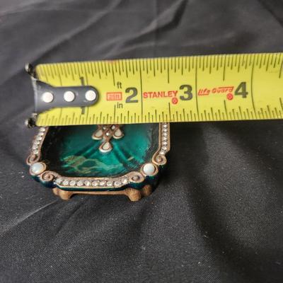 Jay Strongwater Emerald Green Trinket Tray