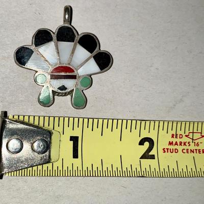 Vintage Native American Zuni Pawn Silver Necklace