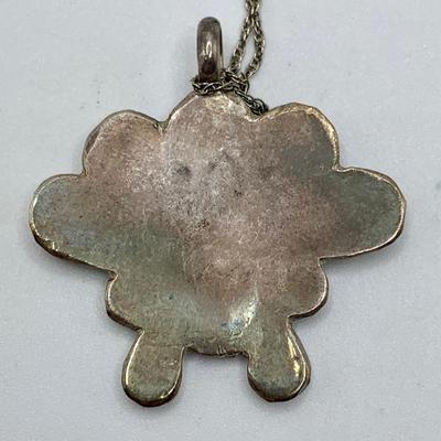 Vintage Native American Zuni Pawn Silver Necklace