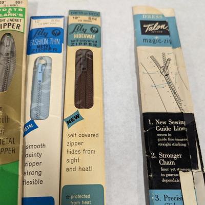 Vintage Coats & Clark's Zippers