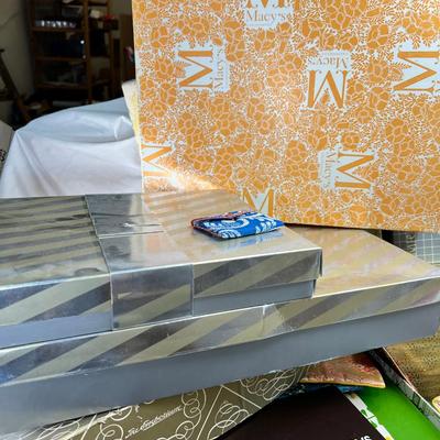 Huge vintage box lot, Vintage wrapped single sheet wrapping paper