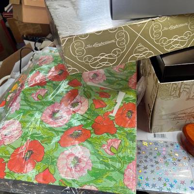 Huge vintage box lot, Vintage wrapped single sheet wrapping paper