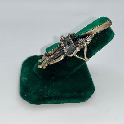 John Coers Cherokee Pawn Silver and Turquoise Kachina Ring