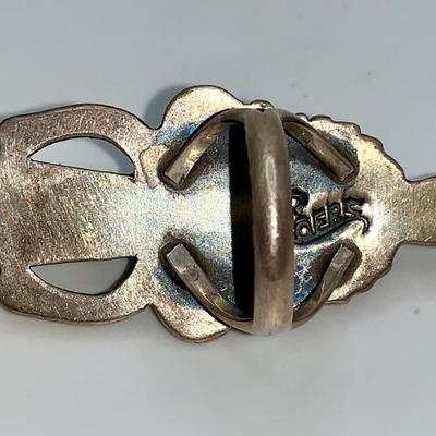 John Coers Cherokee Pawn Silver and Turquoise Kachina Ring