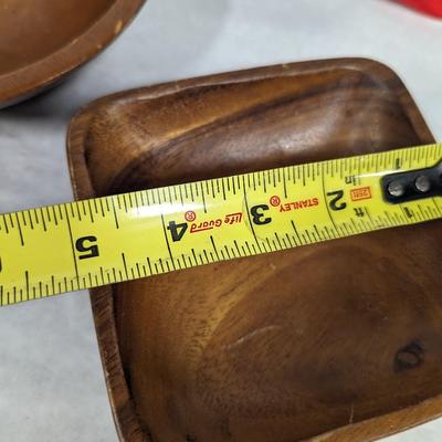 Vintage Wooden Bowls Cups & Plates