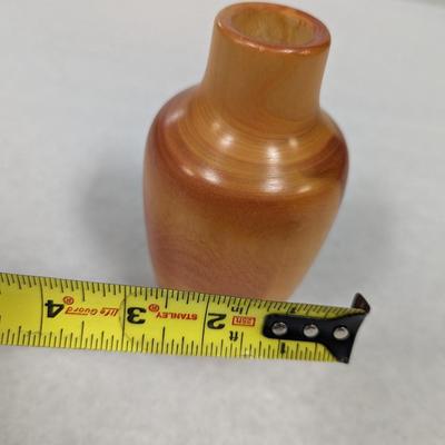 Spinning Aspen Studios Handcrafted Turned Wood Artisan Flower Vase