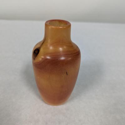 Spinning Aspen Studios Handcrafted Turned Wood Artisan Flower Vase