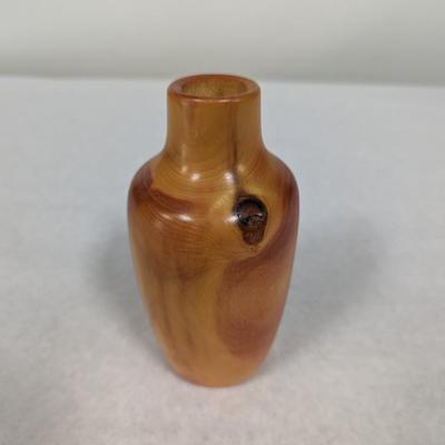 Spinning Aspen Studios Handcrafted Turned Wood Artisan Flower Vase