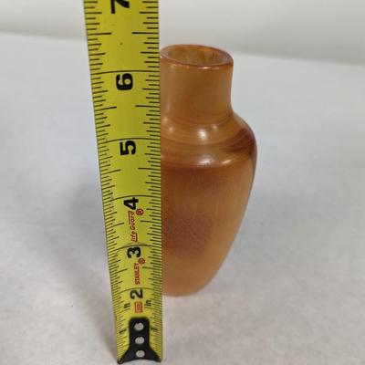 Spinning Aspen Studios Handcrafted Turned Wood Artisan Flower Vase