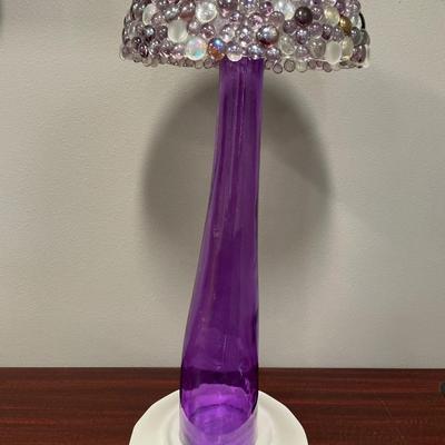 Amazing purple glass mushroom