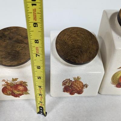 Vintage Hydyn 1995 Fruit Ceramic Canisters