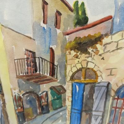 Framed Water Color Painting Signed By Artist