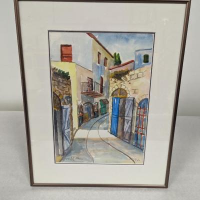 Framed Water Color Painting Signed By Artist