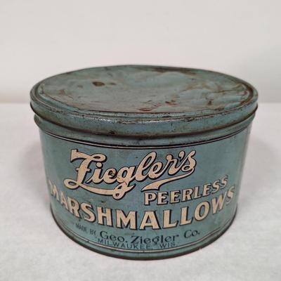 Ziegler's Peerless Marshmallows Tin