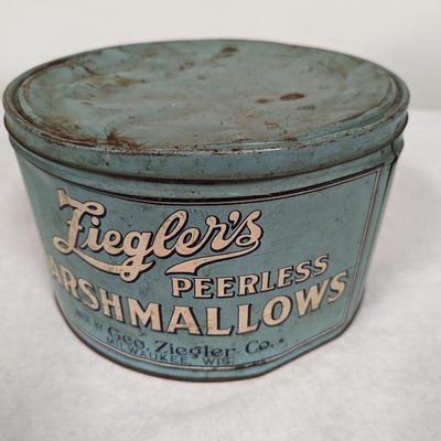 Ziegler's Peerless Marshmallows Tin