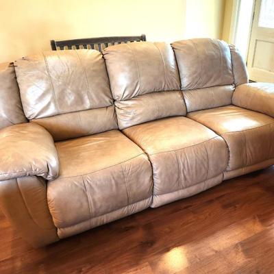 Lot #73 Sofa/Double Recliner - Taupe